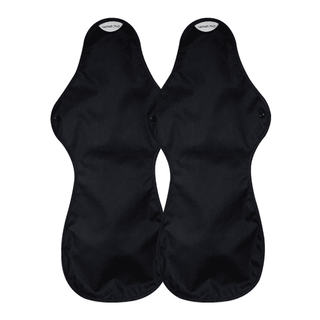 Organic Reusable Pads - 2 Super Ultra Pads in Black The Brand hannah