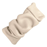 Faux Leather Rippled Snap Clip