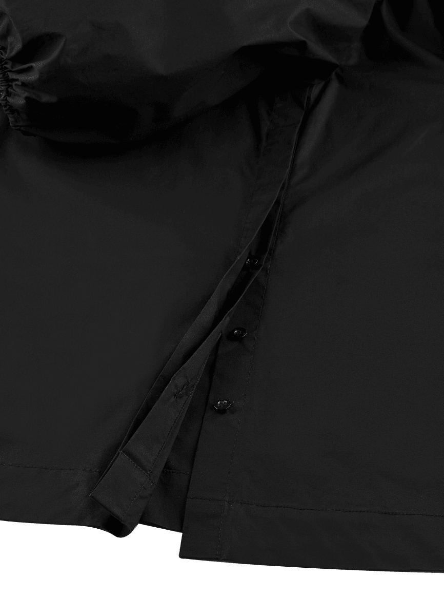 Amuri One Shoulder Black Premium Poplin Blouse ETNA