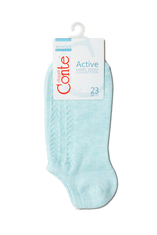 Cotton Ankle Socks Conte Active - 179 Openwork Weave - By Baano