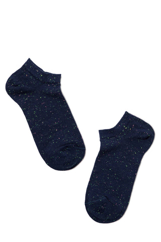 Cotton Ankle Socks Conte Active - 085 Knitted Colorful Pixels - By Baano