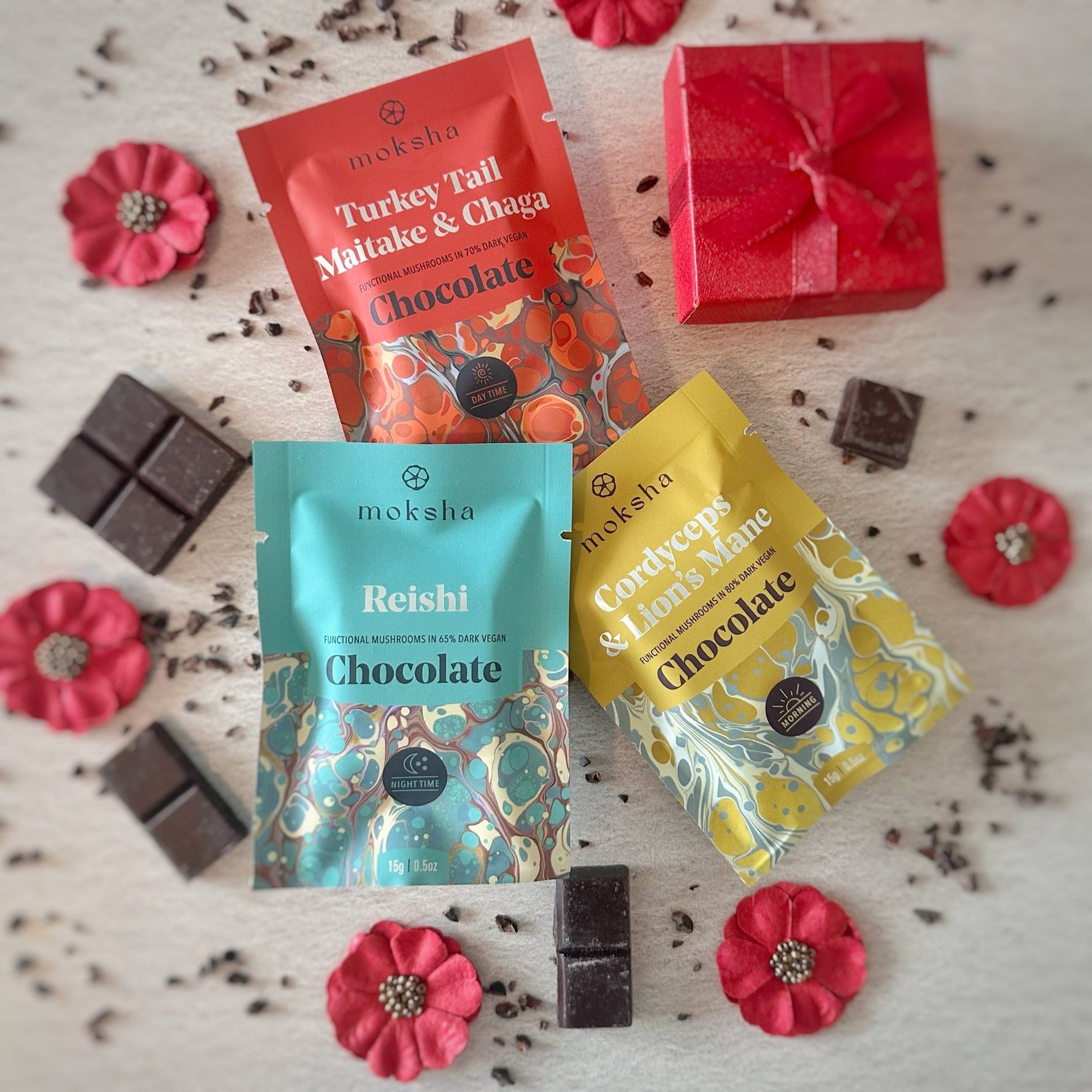 Mushroom Chocolate Tasting Sampler for Daily Vitality