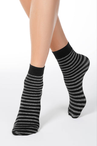 Socks Conte Fantasy - Shimmering Stripe - By Baano