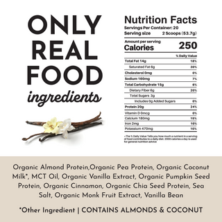 Vegan Vanilla Bean Protein Powder - By Baano