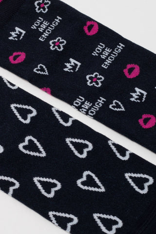 Socks Cotton Conte Happy 373 - You Are Enough - By Baano