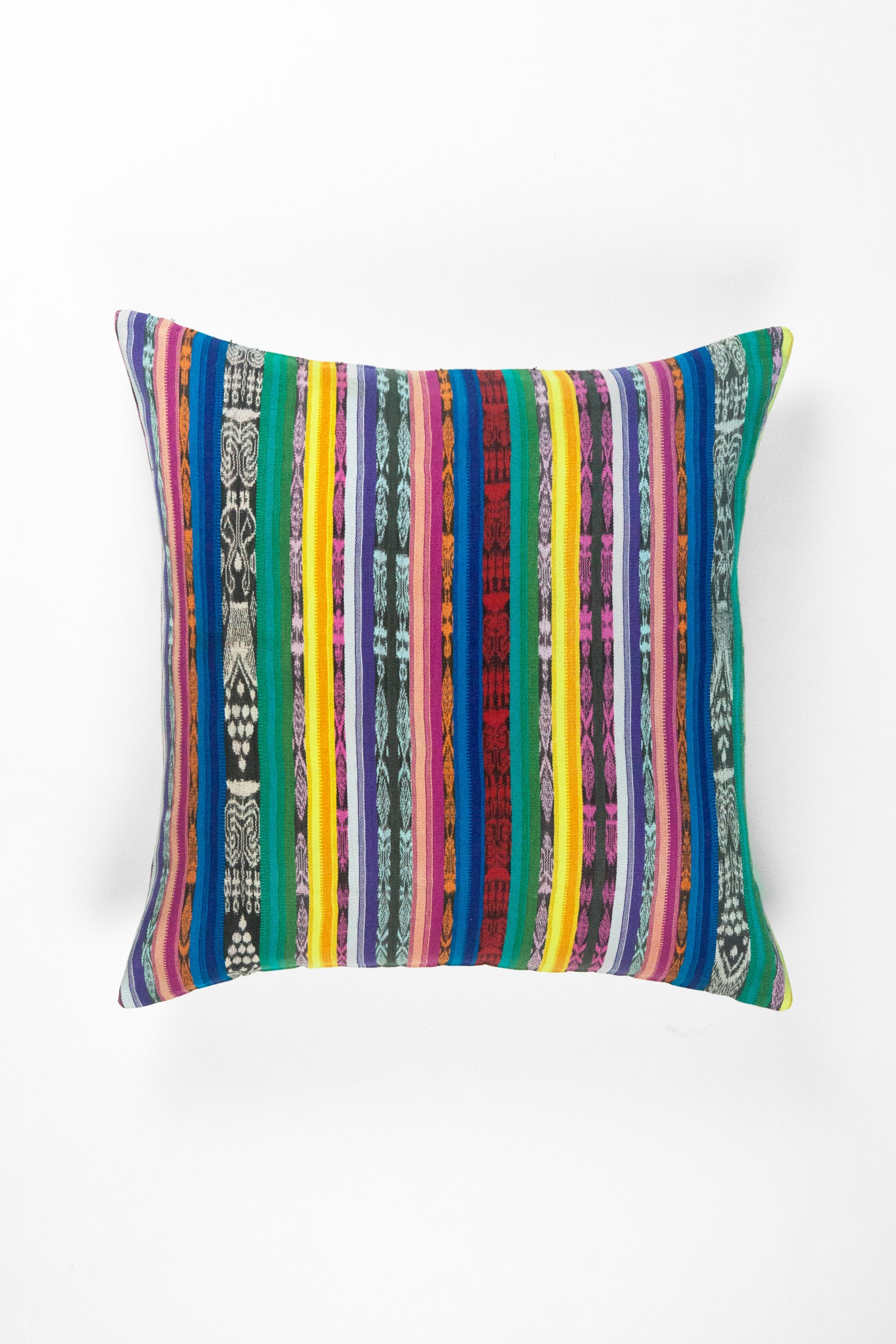 Vintage Rainbow 90s Ikat Pillow - 20" x 20"