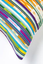 Vintage Green and Peach Ikat Pillow