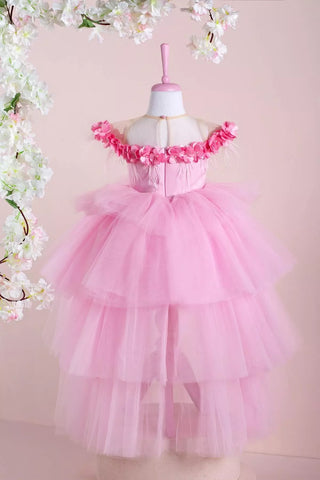 Violet Pink Party Dress - Layered