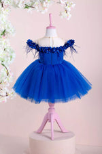 Violet Sax Blue Party Dress - By Baano