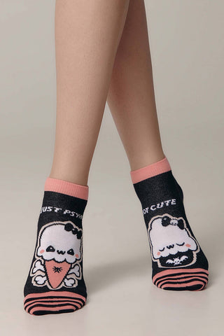 Cotton Ankle Socks Conte Happy 358 - Cute - By Baano