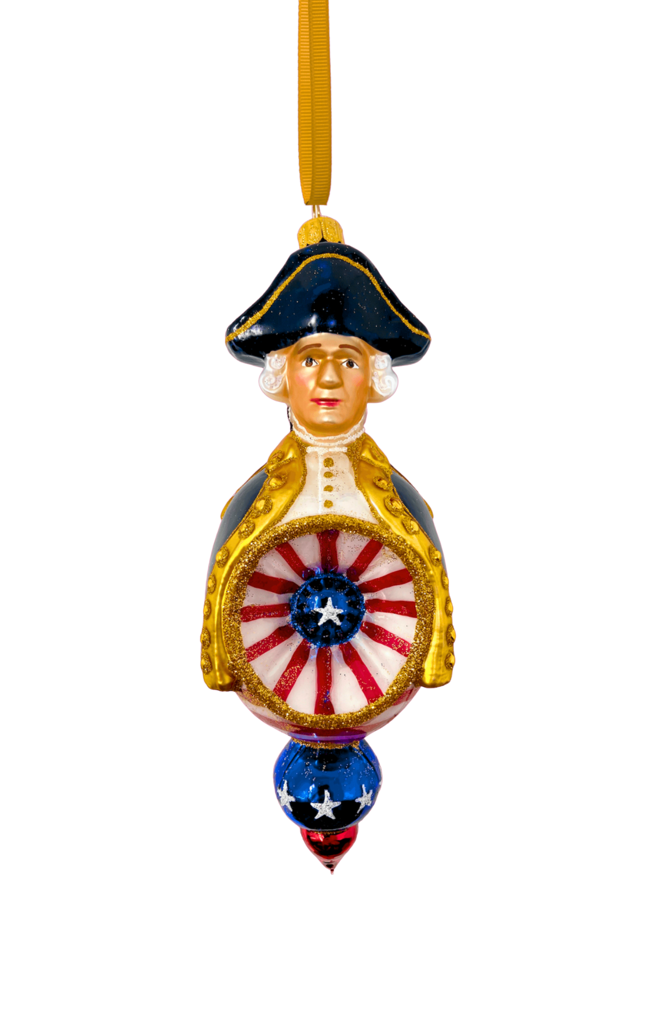 George Washington Reflector Glass Ornament