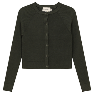 Cropped Ribbed Knit Cardigan - By Baano