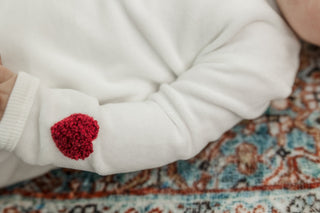 Velour Hook Stitch Onesie with Hat TheHushShop.com