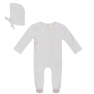 Knitted Wrap Onesie with Bonnet