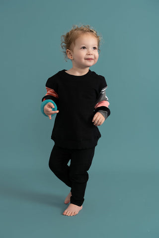 Striped Knit Fleece 2Pc Set