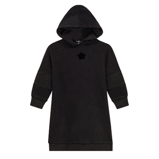 Distressed French Fleece Hooded Dress TheHushShop.com