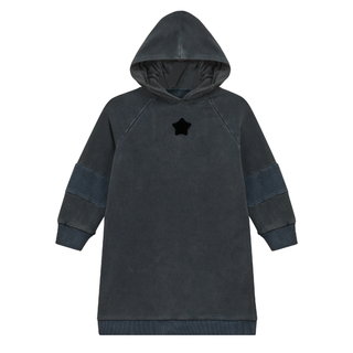 Distressed French Fleece Hooded Dress TheHushShop.com