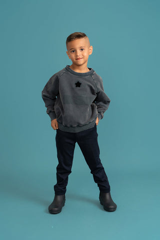 Distressed French Fleece Sweatshirt TheHushShop.com