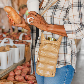 Camel Lacquer HydroBag® with Camel Patterned Strap