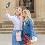 Dark Cherry HydroBag® with Cherry and Black Striped Strap