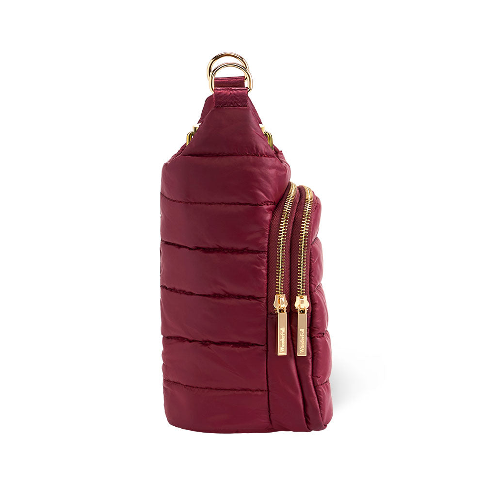 Dark Cherry HydroBag® with Cherry and Black Striped Strap