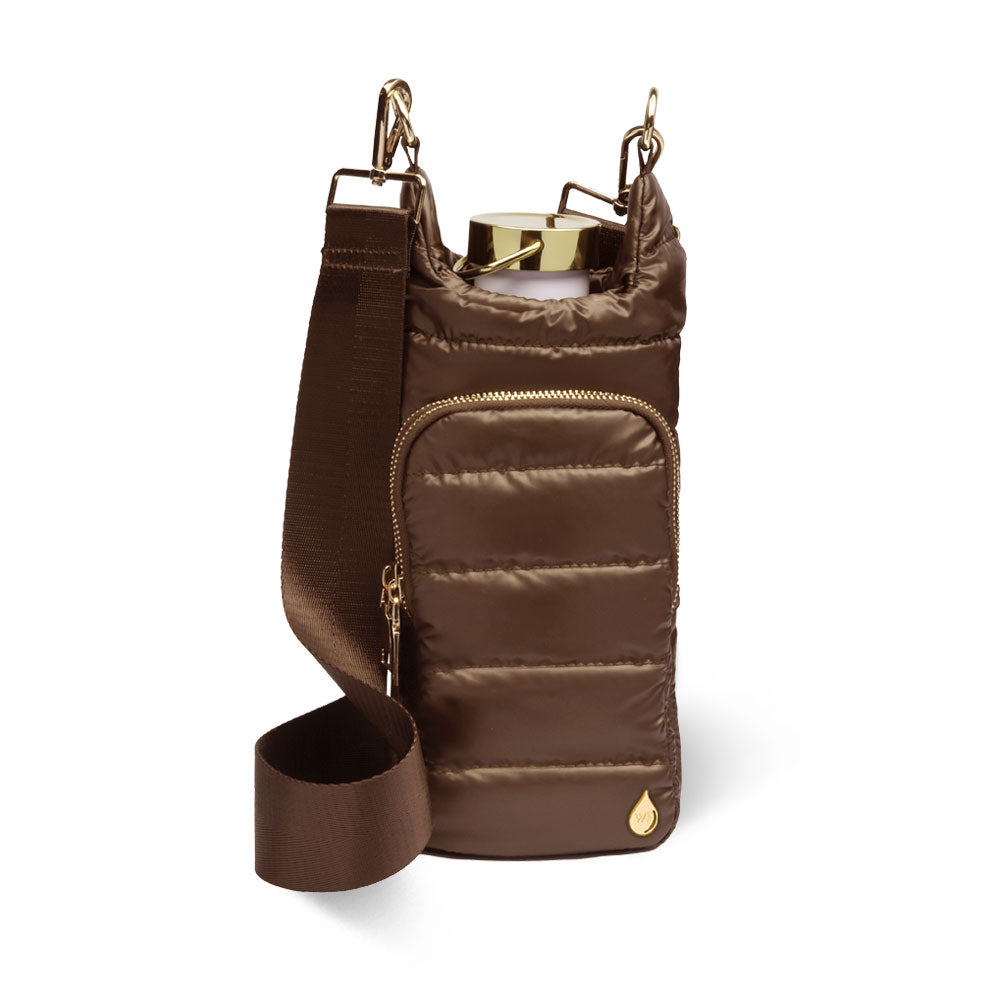 Chocolate Brown Shiny HydroBag® with Matching Solid Strap