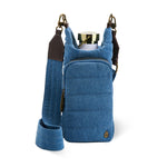 Denim HydroBag® with Antique Brass and Denim overlaid Vegan Leather Strap