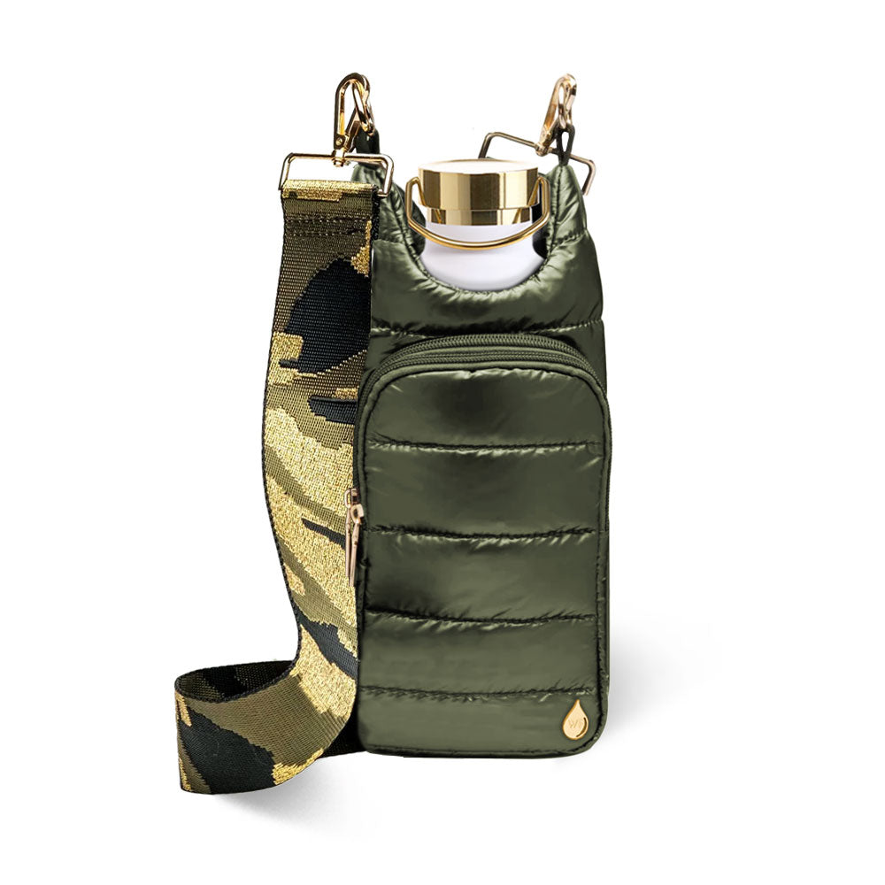 Army Green Shiny HydroBag® with Camo Strap