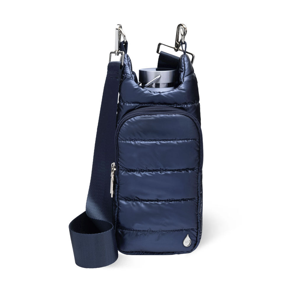 Navy Blue Shiny HydroBag® with Matching Solid Navy Strap