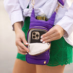 Deep Violet Matte HydroBag® with Mardi Gras Strap