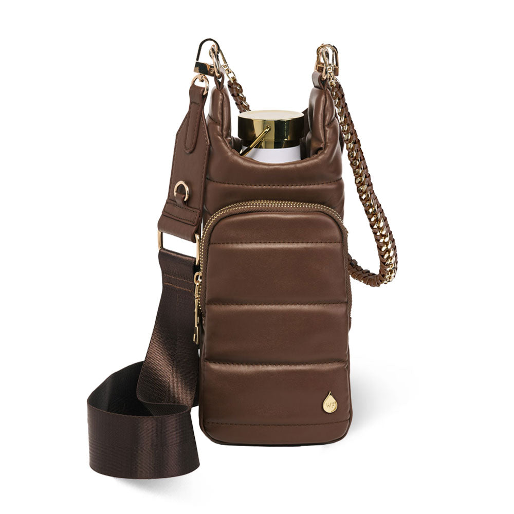 Brown Mocha Vegan Leather HydroBag® with Strap Bundle- Oprah's Favorite Things
