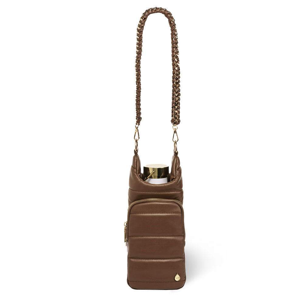 Brown Mocha Vegan Leather HydroBag® with Strap Bundle- Oprah's Favorite Things