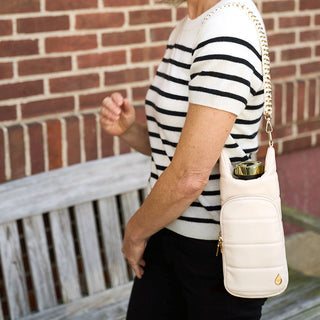 Ivory Vegan Leather HydroBag® with Strap Bundle