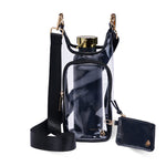 Clear HydroBag® Stadium with Black Trim and Matching Pouch