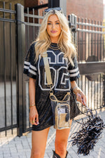 Clear HydroBag® Stadium with Gold Trim and Matching Pouch