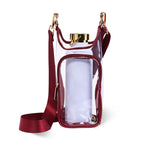 Clear HydroBag® Stadium with Maroon Trim and Matching Pouch