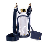 Clear HydroBag® Stadium with Navy Trim and Matching Pouch
