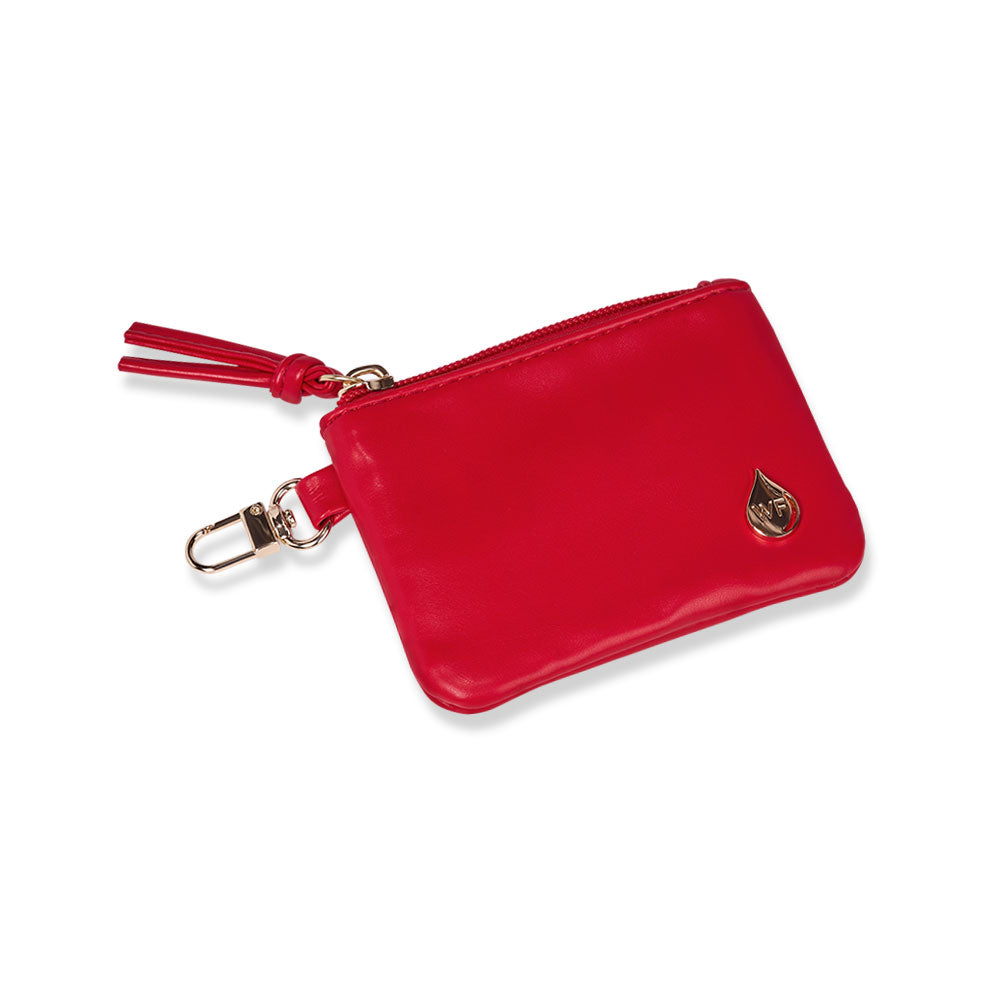 Clear HydroBag® Stadium with Red Trim and Matching Pouch