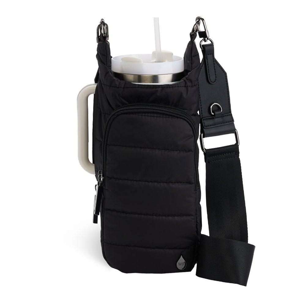 HydroBag® HANDLE™- Black Matte with Vegan Leather Trimmed Strap