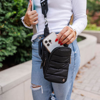 HydroBag® HANDLE™- Black Matte with Vegan Leather Trimmed Strap