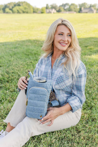 HydroBag® HANDLE™- Light Denim with Gold Hardware