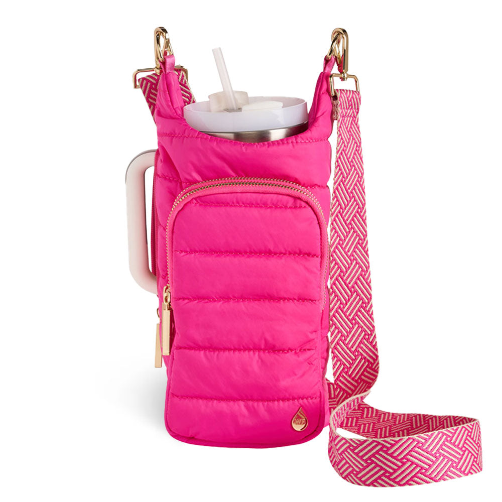 Bright Pink HydroBag® Handle™ with Pink and Cream Strap