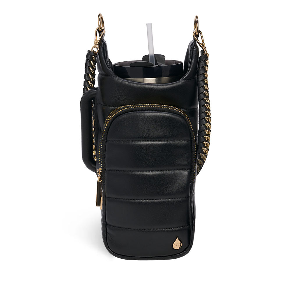 HydroBag® HANDLE™- Black Vegan Leather with Strap Bundle