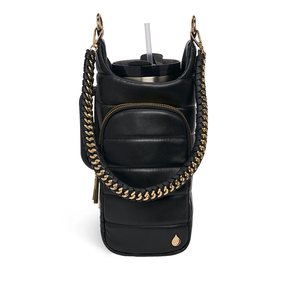 HydroBag® HANDLE™- Black Vegan Leather with Strap Bundle