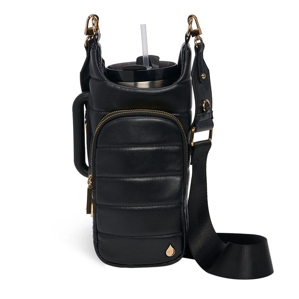 HydroBag® HANDLE™- Black Vegan Leather with Strap Bundle