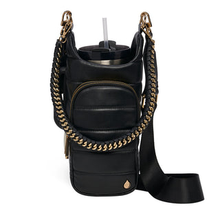 HydroBag® HANDLE™- Black Vegan Leather with Strap Bundle