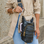 HydroBag® HANDLE™- Black Vegan Leather with Strap Bundle