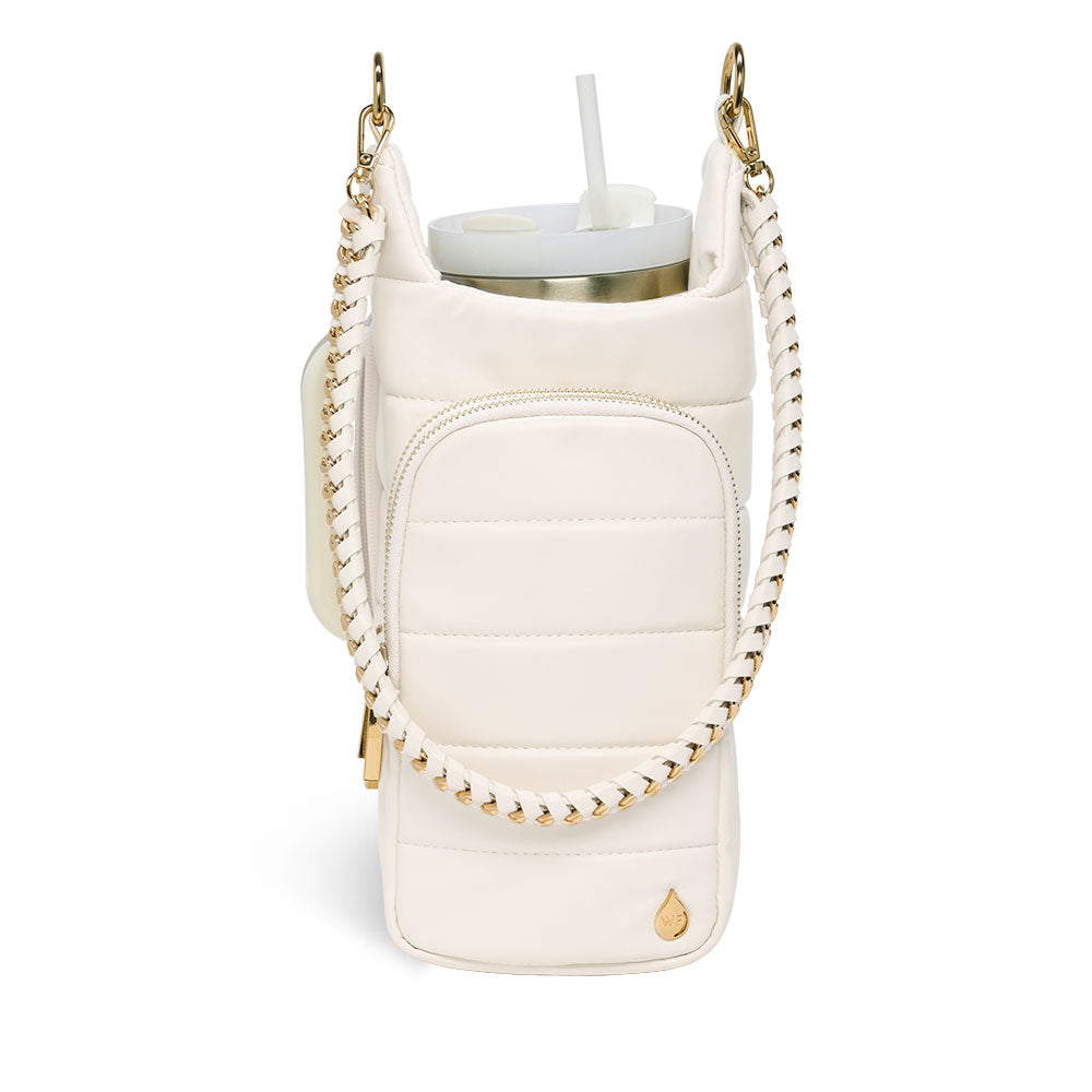 HydroBag® HANDLE™- Ivory Vegan Leather with Strap Bundle