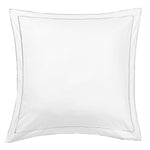 600 Thread Count Framed Sateen Embroidered Cotton Euro Sham Pair