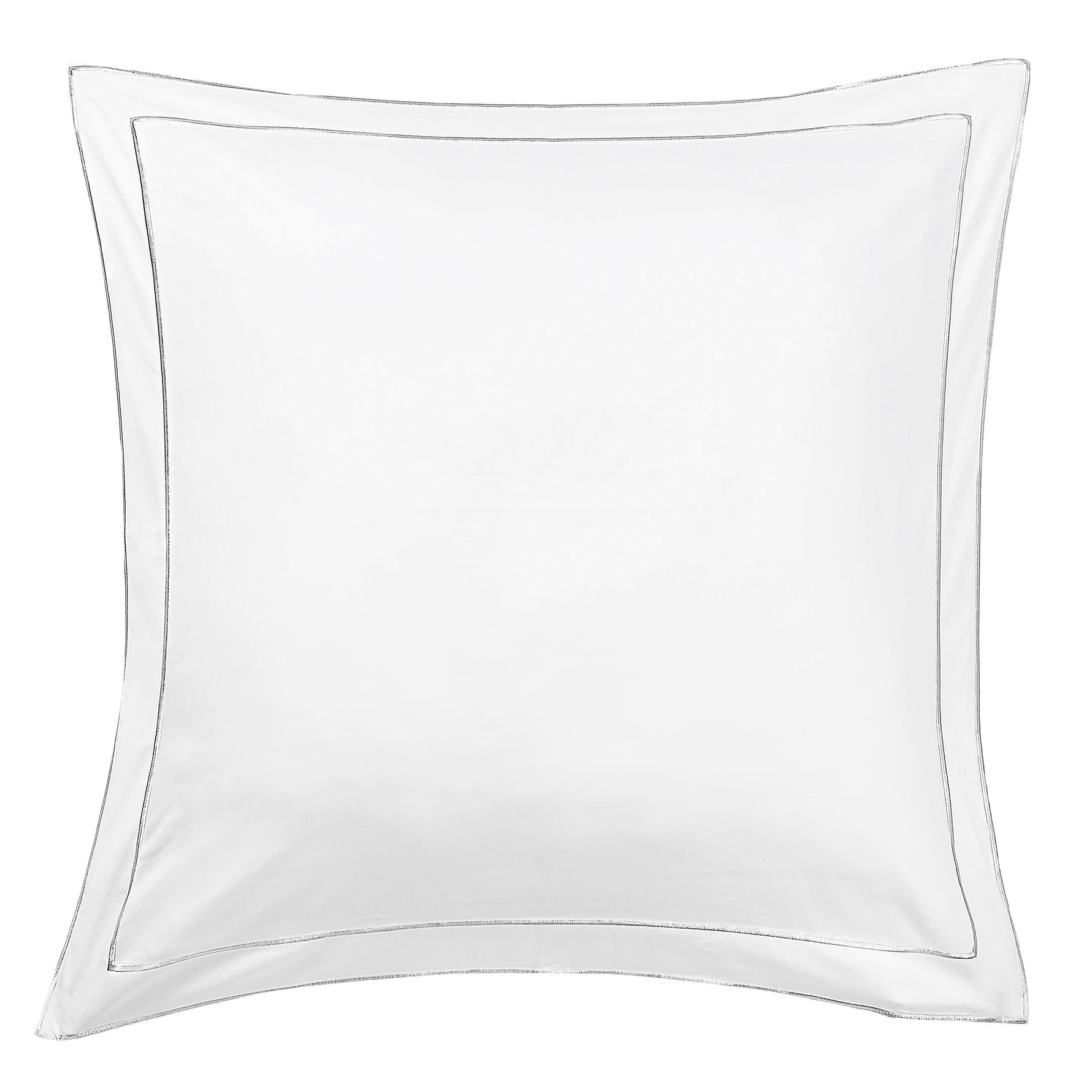 600 Thread Count Framed Sateen Embroidered Cotton Euro Sham Pair